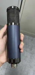 DIY microphone body 687 with pop filter case shell frame for studio audio part black and silver color Black
