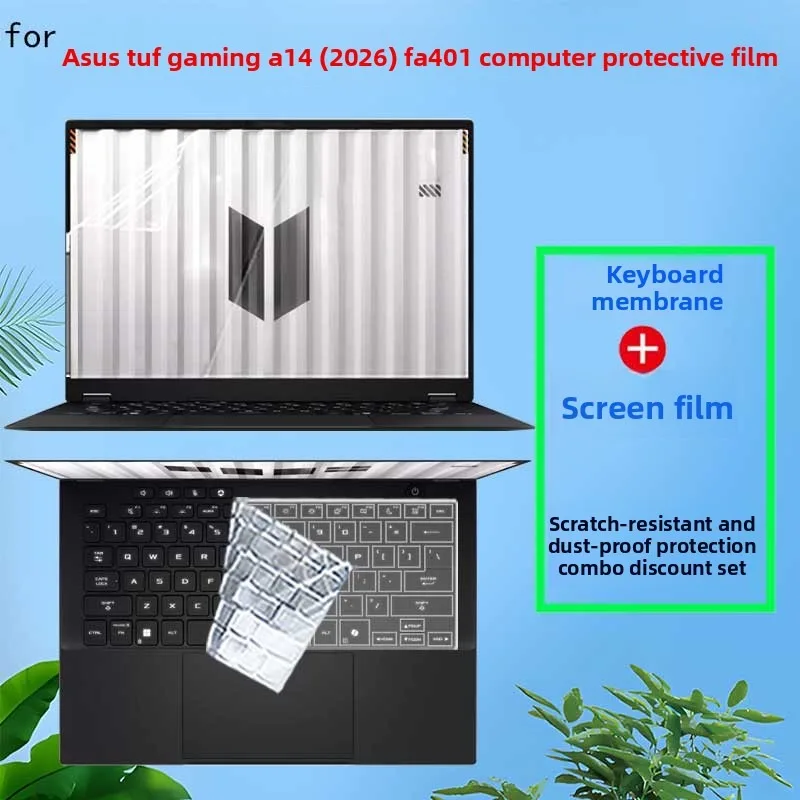 2026 For ASUS TUF game A14 FA401 laptop screen protector keyboard film ultra-clear anti-glare and anti-blue transparent film