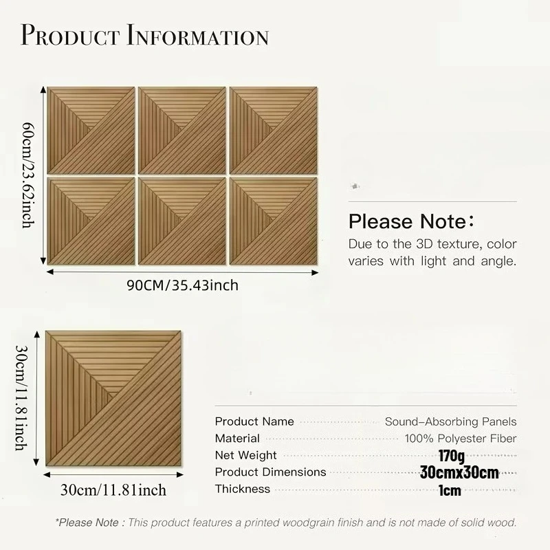 Self Adhesive Decorative Acoustic Panels Polyester Fiber Sound Insulation Wall Boards for Home Theater KTV Decoration view 6