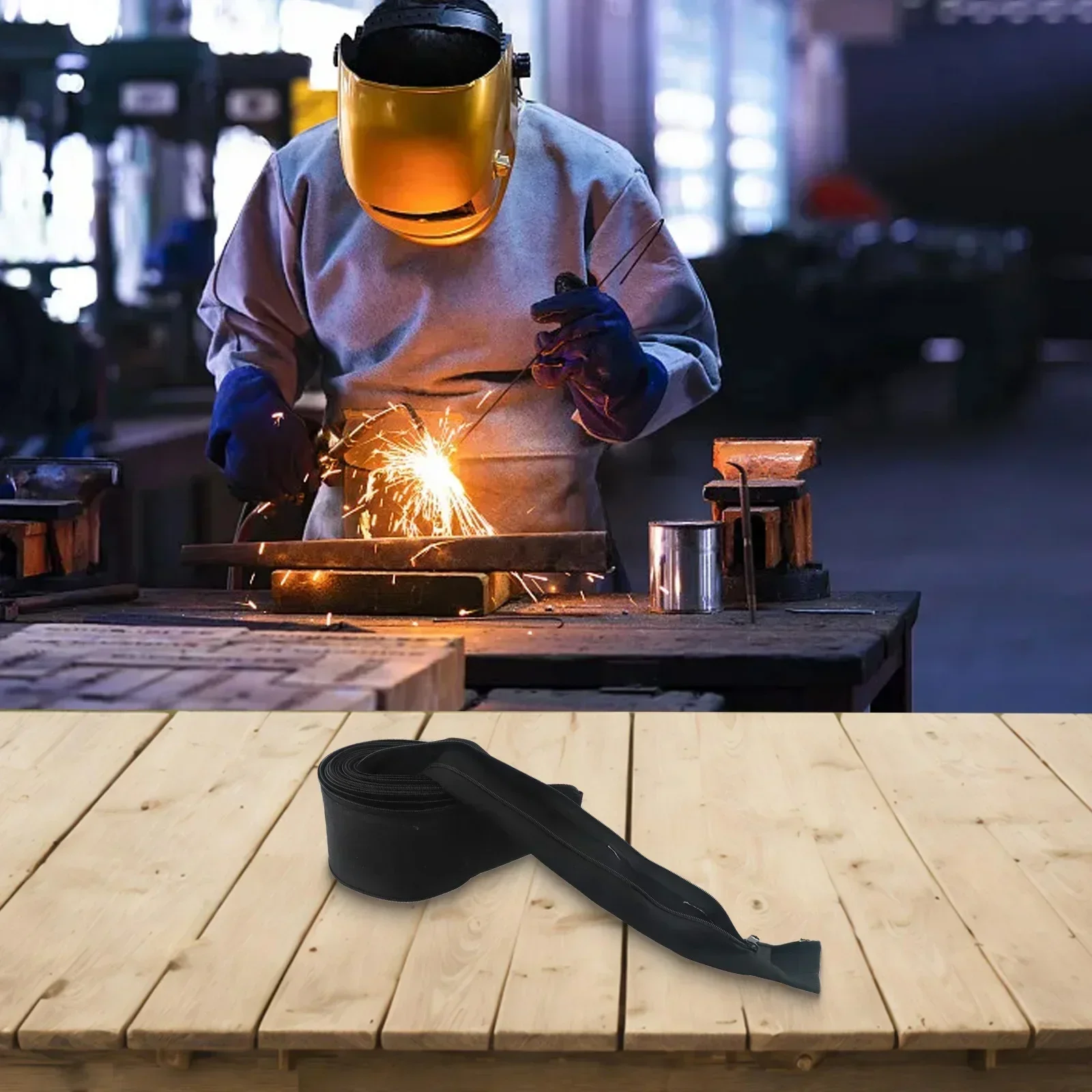 25ft/7.6m Manicotto protettivo Guaina Copertura del cavo Saldatura Tig Torcia Tubo idraulico Strumenti Nero Saldatura Saldatura Forniture di alta qualità