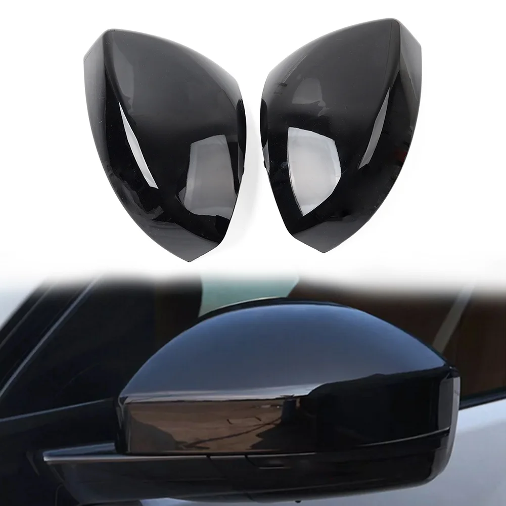 2PCS Car Rearview Mirror Cover Cap For Land Rover Range Rover Evoque Discovery Sport For Jaguar E-Pace F-Pace