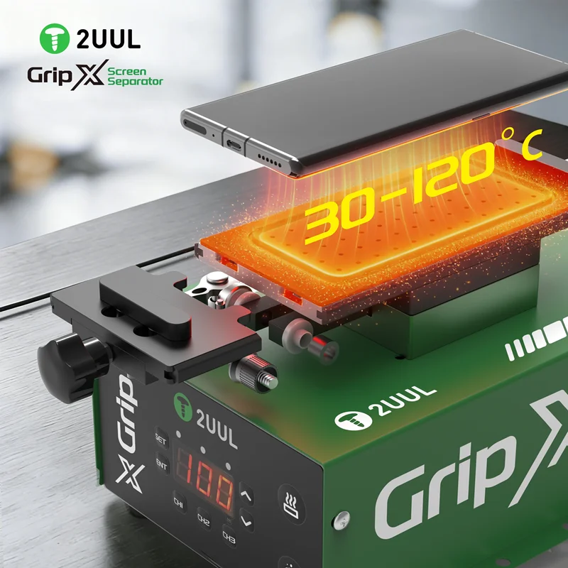 

2UUL SP01 Grip X LCD Screen Separator for Mobile Phone Maintenance Mid-frame/Flat Curved Screen Grip Hard Separate Easy Machine