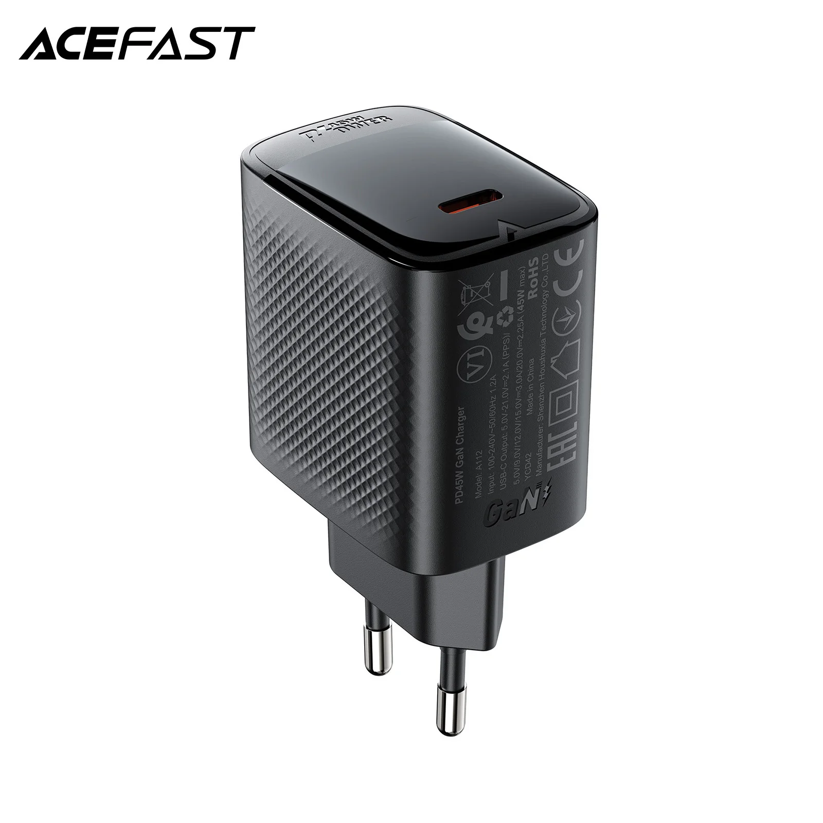 

ACEFAST EU Plug GaN PD 45W Fast Charging Phone Charger For iPhone 17 16 Pro Max USB C Quick Charging Travel Adapter For Samsung