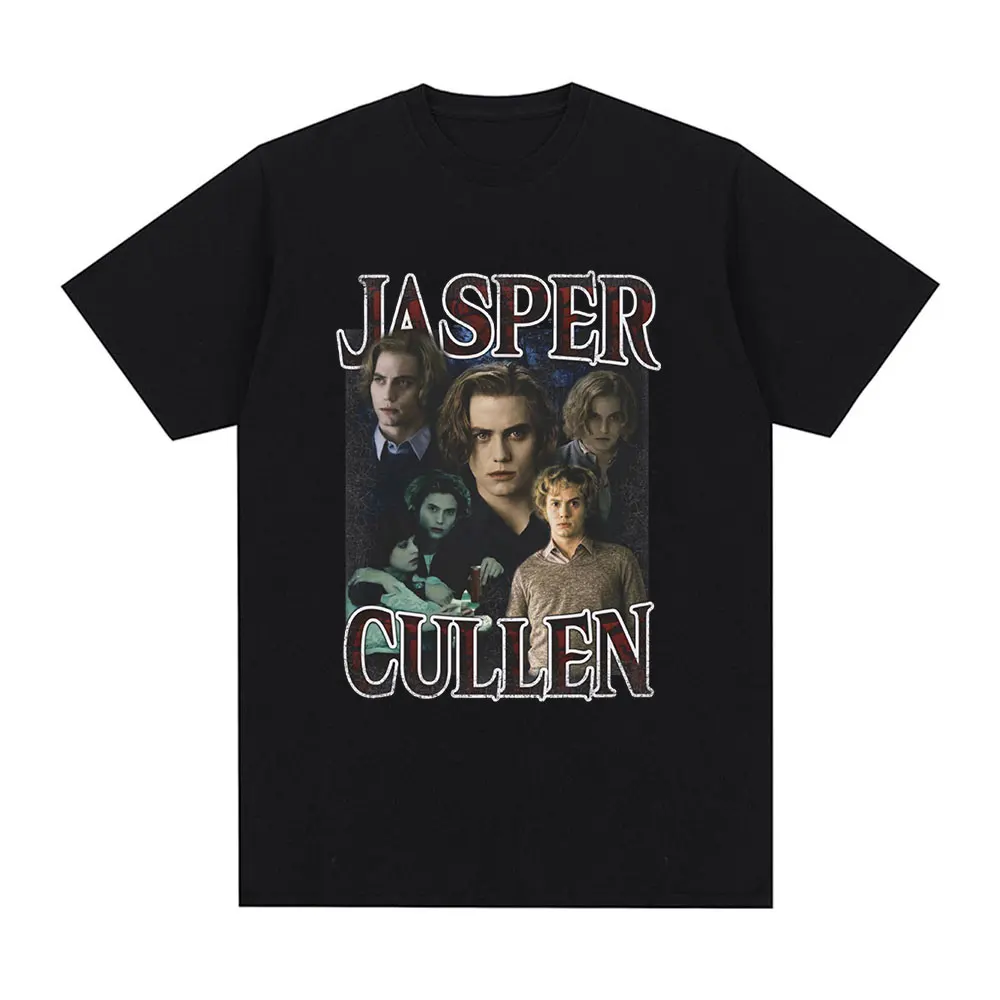 T-shirt en coton vintage pour hommes et femmes, film Twilight, Jasper, Cullen, Vampire, Robert Pattinson, Edward Cullen