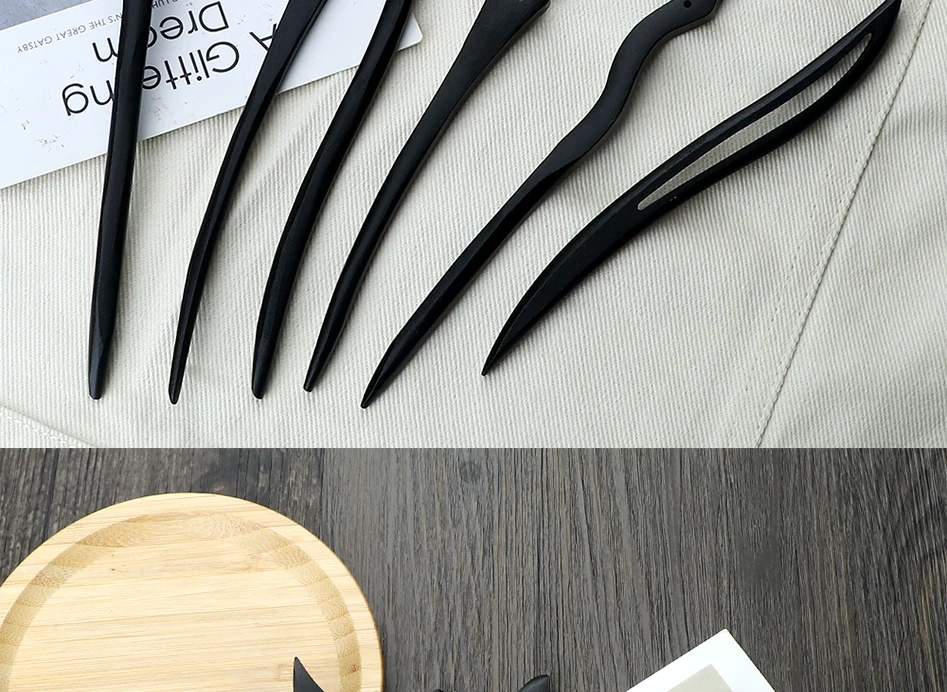 Klassische elegante Holz Haarnadel chinesische einfache Haar Stick Clip Frauen Mädchen traditionelle Stäbchen Haar Gabel Kopfbedeckung Zubehör – Detail 10