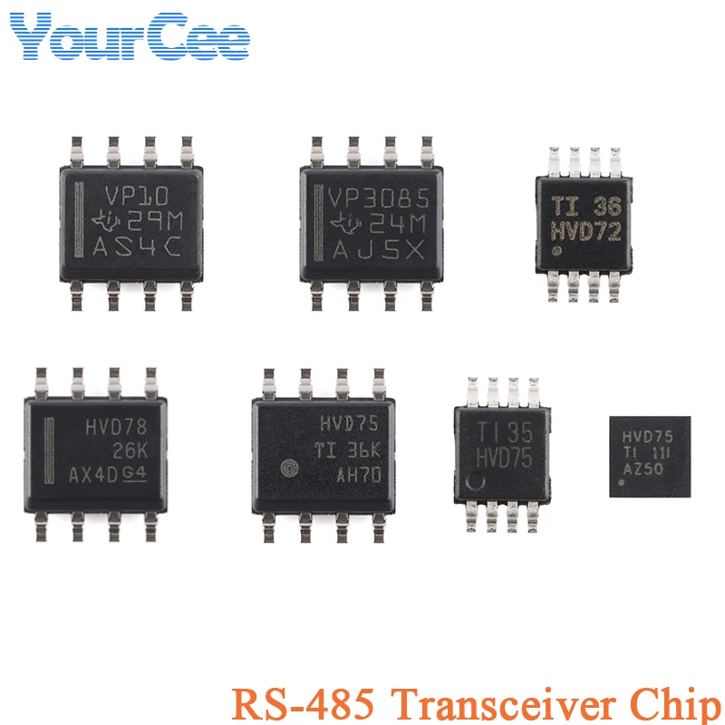 RS-485 Transceiver Chip SN65HVD78DR SN65HVD75DRBR SN65HVD75DR SN65HVD75DGKR SN65HVD72DGKR SN65HVD3085EDR SN65HVD10DR Half Duplex