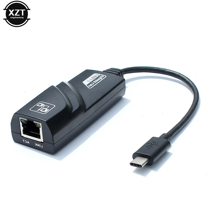 

USB 3.1 Type C to RJ45 LAN Network Card USB C Interface to RJ45 100/1000Mbps Ethernet LAN Network Adapter RTL8153 Chip