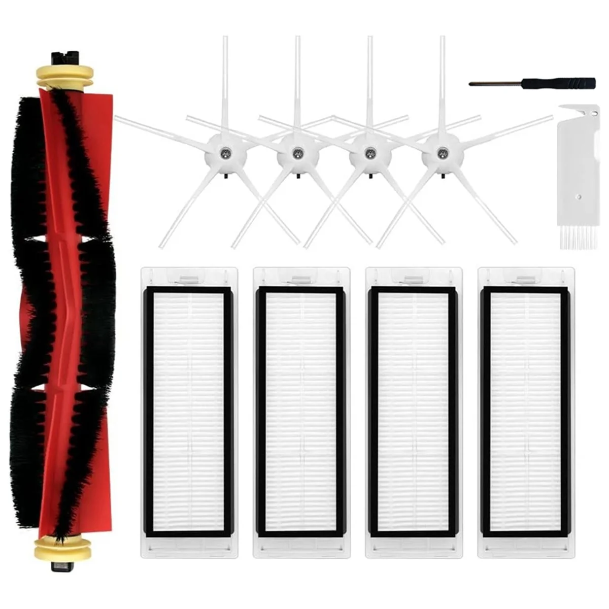 A58E-Для пылесоса Roborock E4, E5, S4, S4 Max, S5, S5 Max, S6, S6 MaxV, основная боковая щетка, запасные части для фильтра Hepa