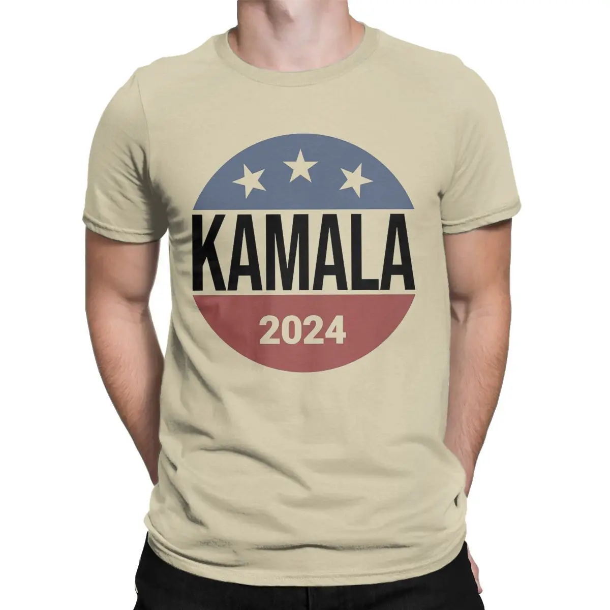 Funny KAMALA HARRIS 2024 Retro T-Shirts Men Crewneck 100% Cotton T Shirt President Biden Short Sleeve Tee Shirt Big Size Clothes