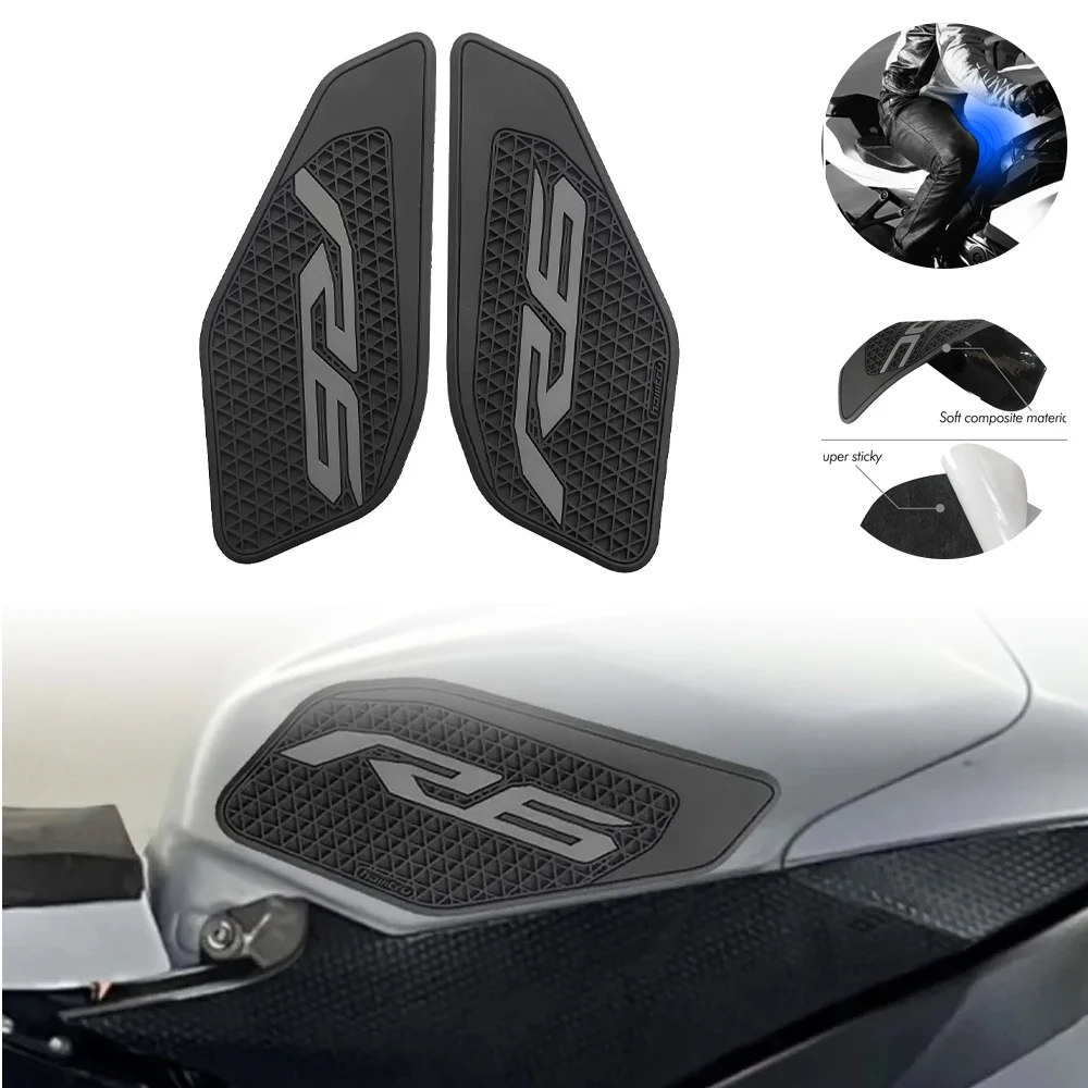 

For Yamaha YZF R6 2008-2016 Motorcycle Anti slip Side Fuel Tank Pad PVC Sticker Kit