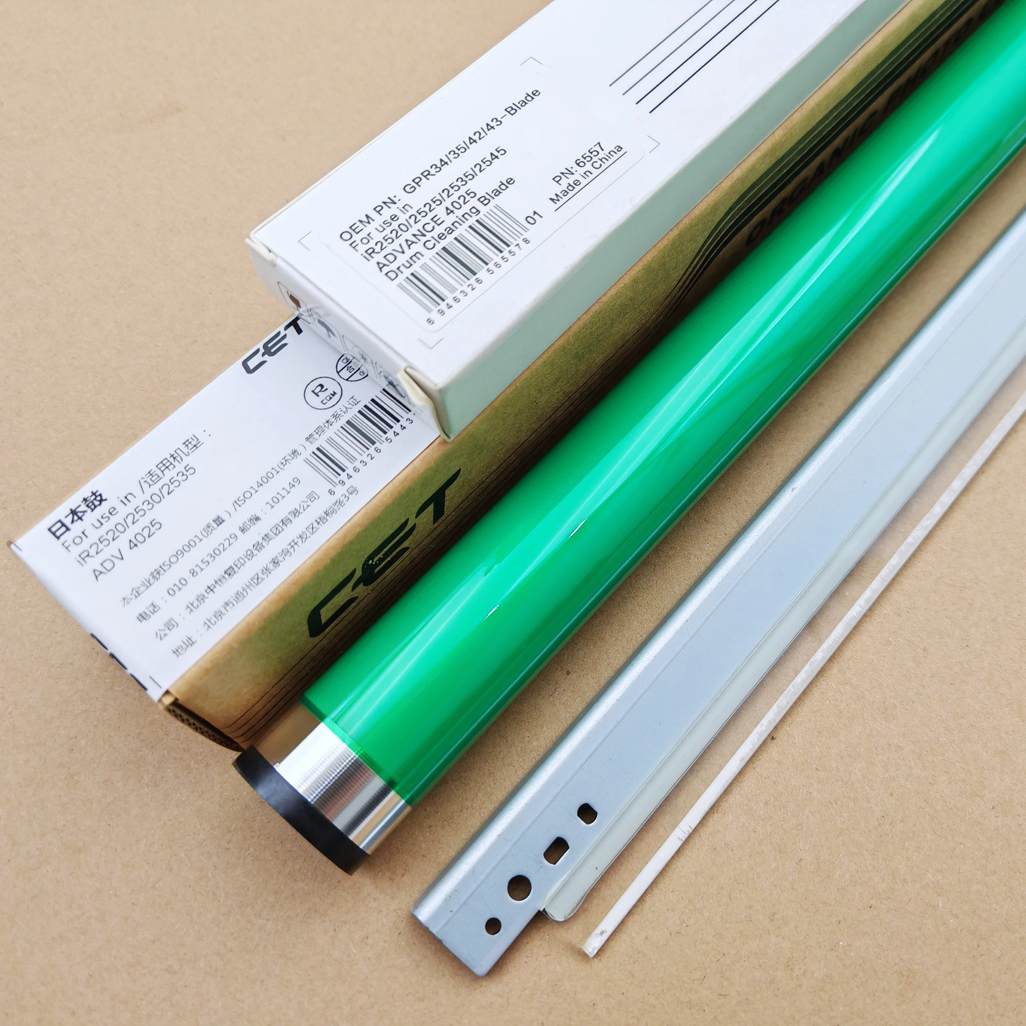 for CET OPC Drum for Canon iR 2520 2525 2530 2535 2545 Cleaning Blade iR2520 iR2525 iR2530 iR2535 iR2545 Charge Roller