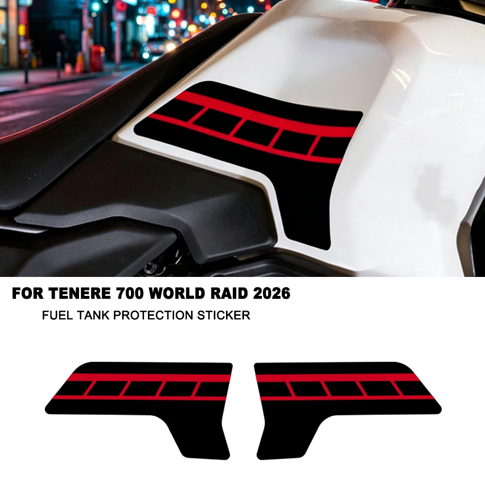 

Motorcycle For TENERE 700 World Raid 2026 Accessories Fuel Tank Protection Sticker For TENERE700 World Raid Side panels Decals