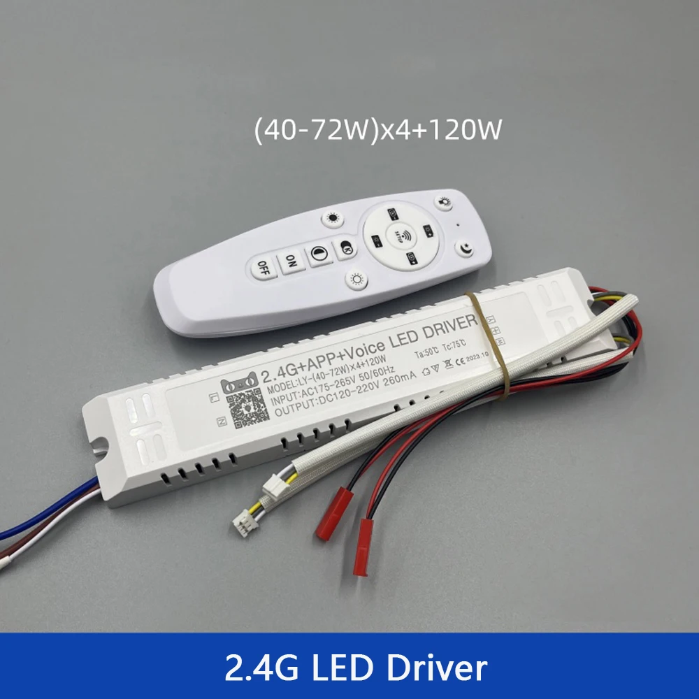 Sterowanie aplikacją sterownik izolacji LED 2.4G zdalny inteligentny transformator LED (40-72W)X2 + 72W wejście AC 220V do ściemniania