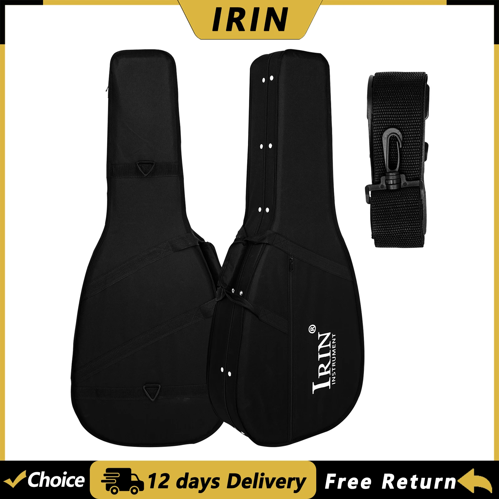 

Чехол для гитары IRIN 39/41 дюймов, сумка для акустической/классической гитары, ткань Оксфорд высокой плотности, водостойкий, устойчивый к царапинам чехол для гитары