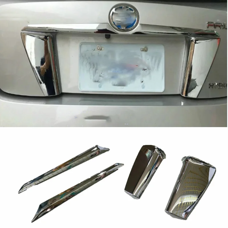 

For Toyota Prius 50 series 2016 2017 2018 ABS Chrome Tailgate rear trunk Special decorate strip Rear license plate side trim