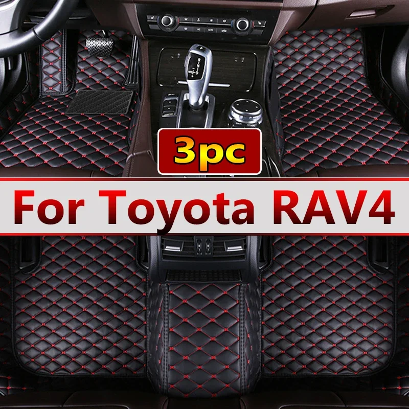 

Custom Made Leather Car Floor Mats For Toyota RAV4 2013 2014 2015 2016 2017 2018 2019 Carpets Rugs Foot Pads Accessories