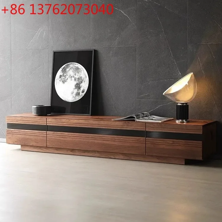 

North American black walnut TV cabinet solid wood modern simple Nordic Japanese living room