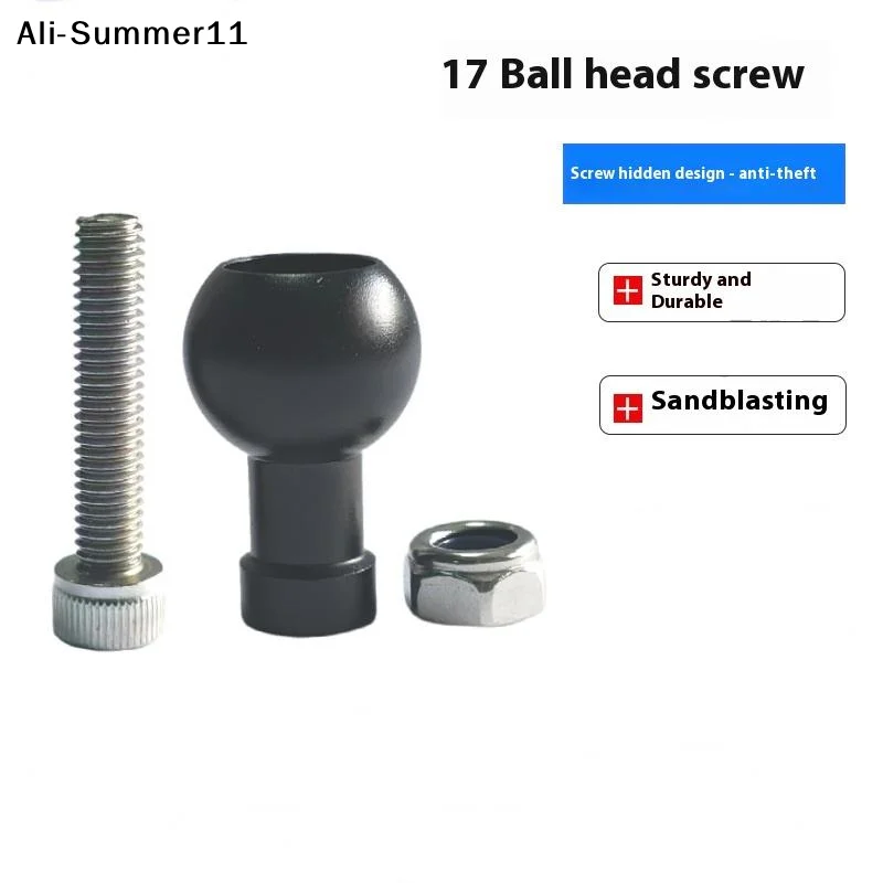 【A6L】【S3y】1 Piece Motorcycle Sport Camera Mount Connector 17mm/25.4mm Ball Head To M6 M8 M10 Screw Bracket Connector For Camera
