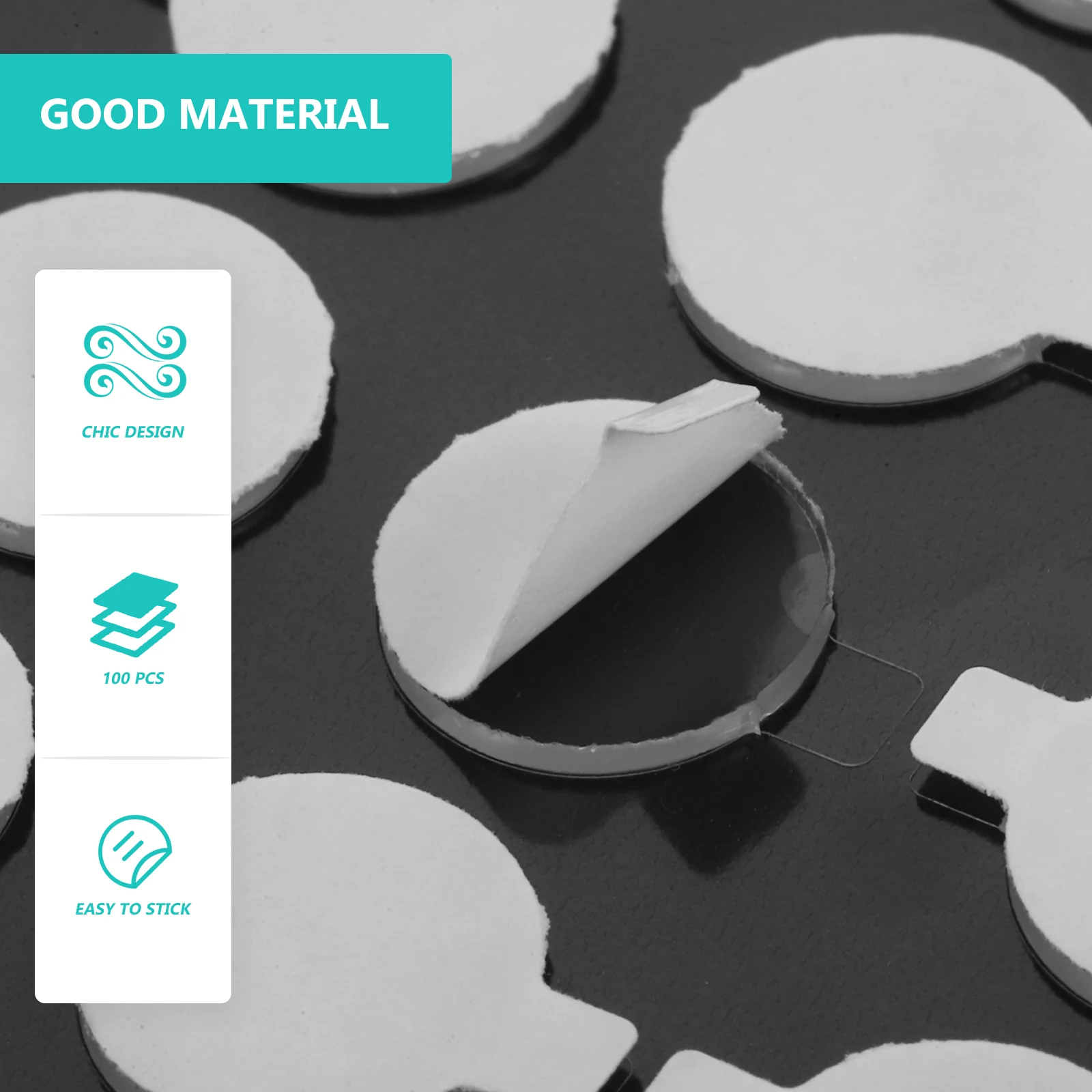 

100 Pcs Double-sided Nano Stickers Adhesive Circle Round Small Coding Labels