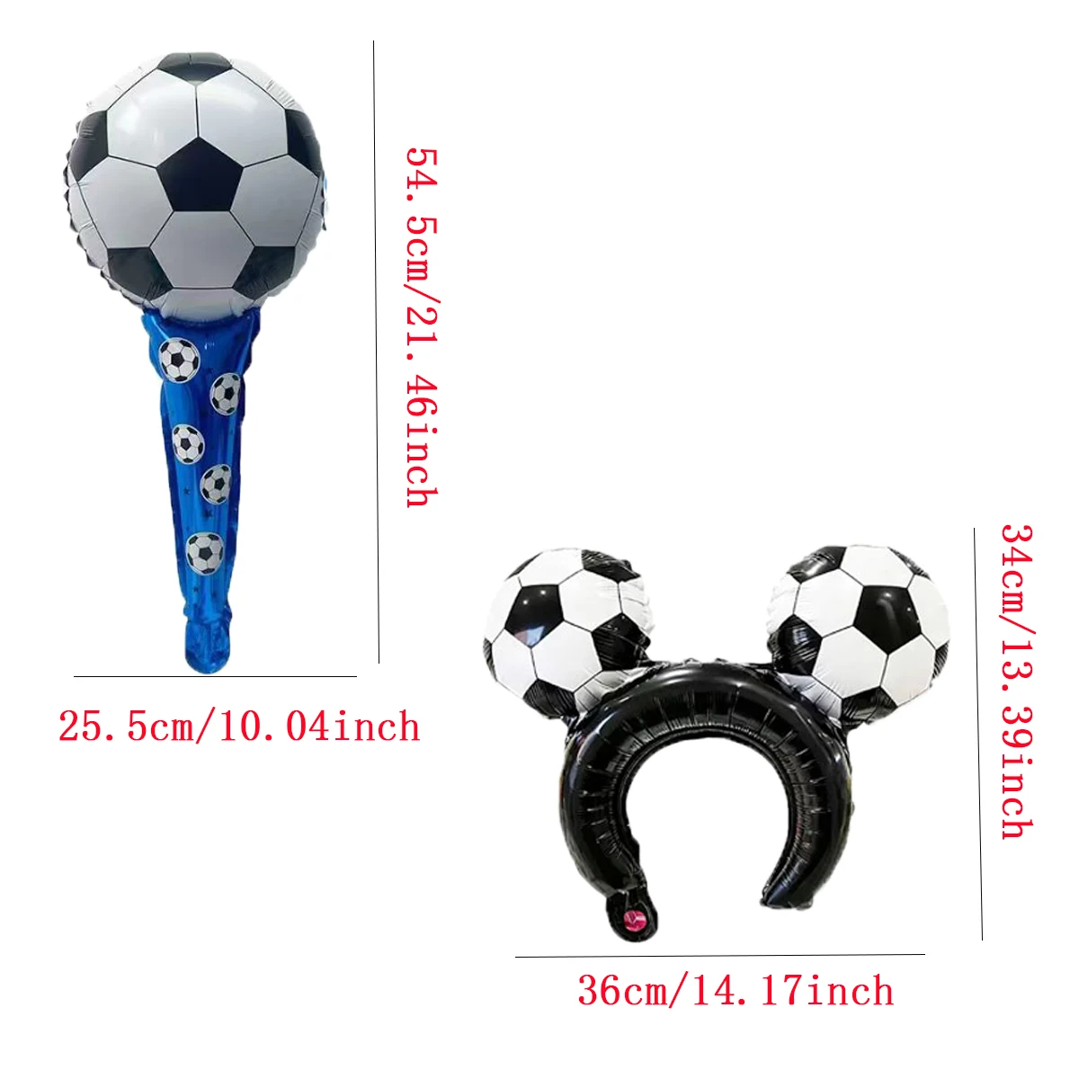 6 Stück Fußball-Haarspangen, Ballons, Fußball-Partyzubehör, Fußball-Themen-Geburtstagsdekoration, Fußball-Fan-Ausrüstung, Deko – Detail 4