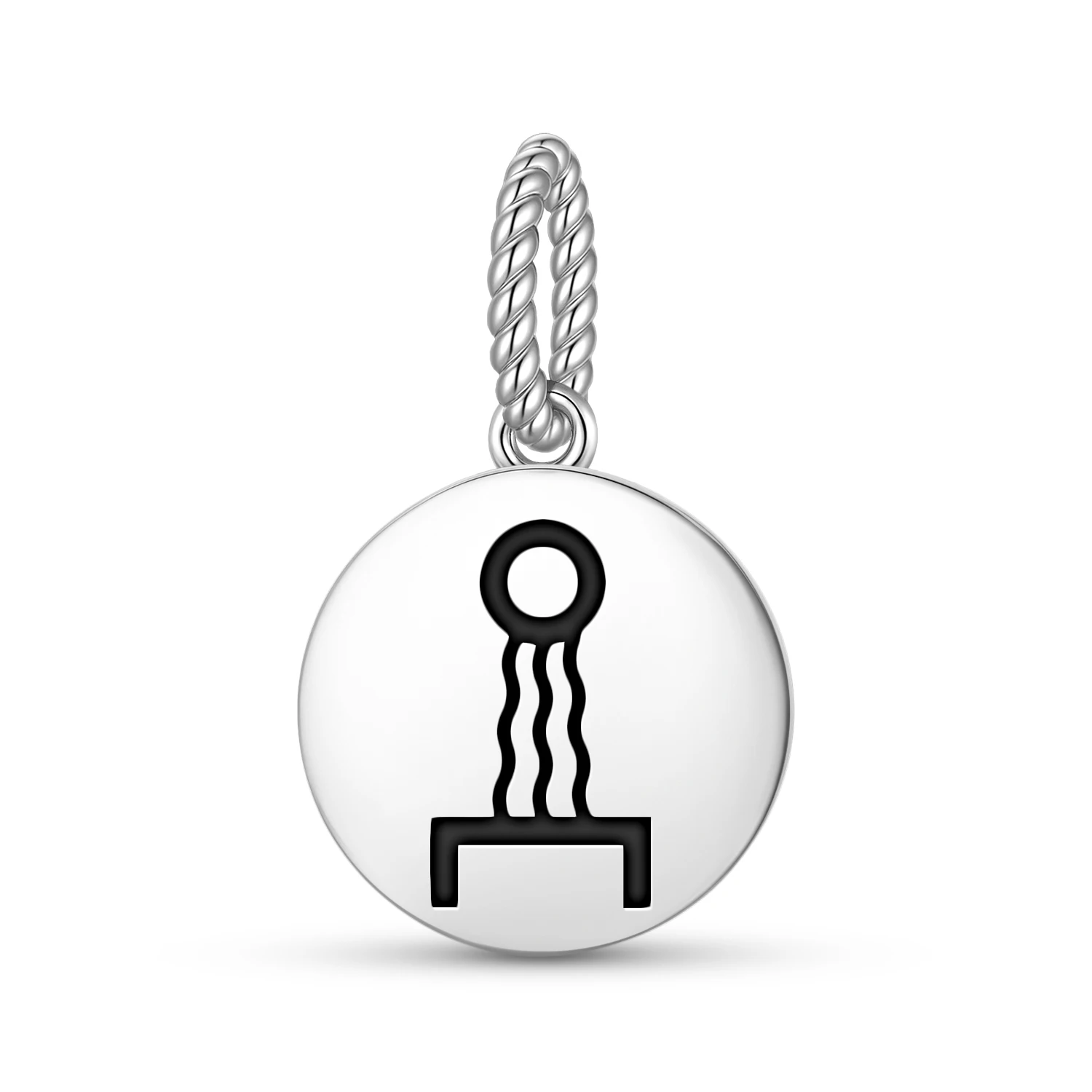 Mu Lemurian symbols Heat Force Pendant 925 Sterling Silver Symbol Charm Bead for Women Bracelet Necklace Jewelry Fashion