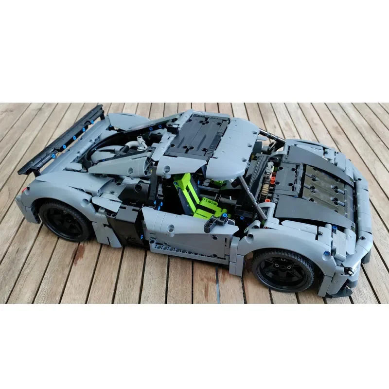 MOC-172754 R8 Classic Supercar Splicing Assembly Building Block Model 1620 Parts Boy Kids Birthday Building Blocks Toy Gift