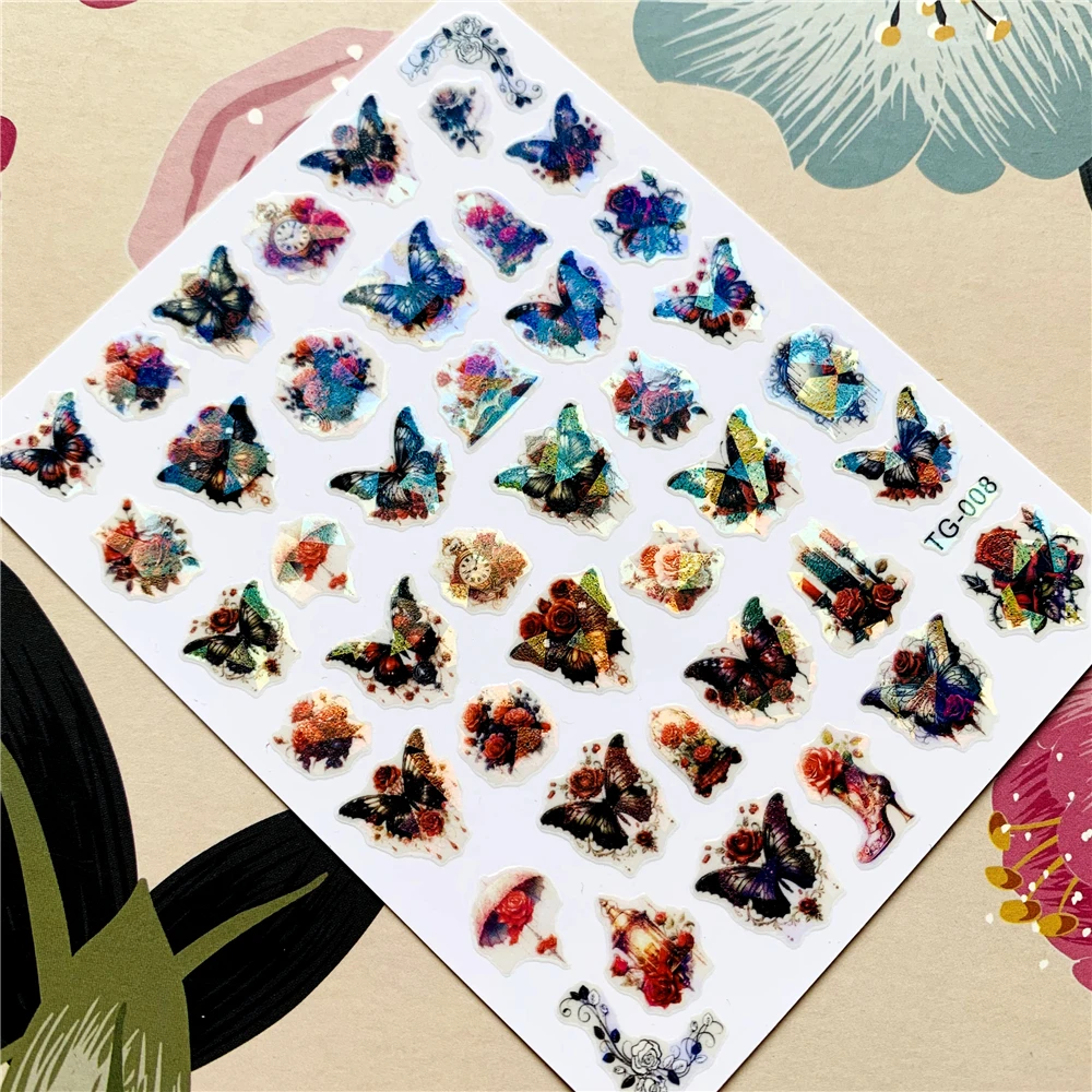 TG-004 TSC-534 Butterfly, Bee, Seven Star Ladybug DIY 3D Back glue Nail sticker Nail decoration Nail art Nail tool Nail ornament