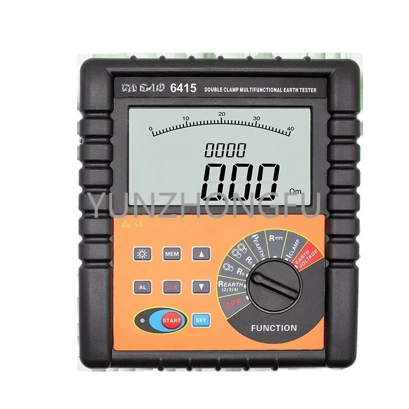 0.00ohm-30.00Kohm AC 100V 600A 2/3/4 Line Method Victor 6415 4 Digit LCD Double Clamp Multifunction Earth Resistance Tester