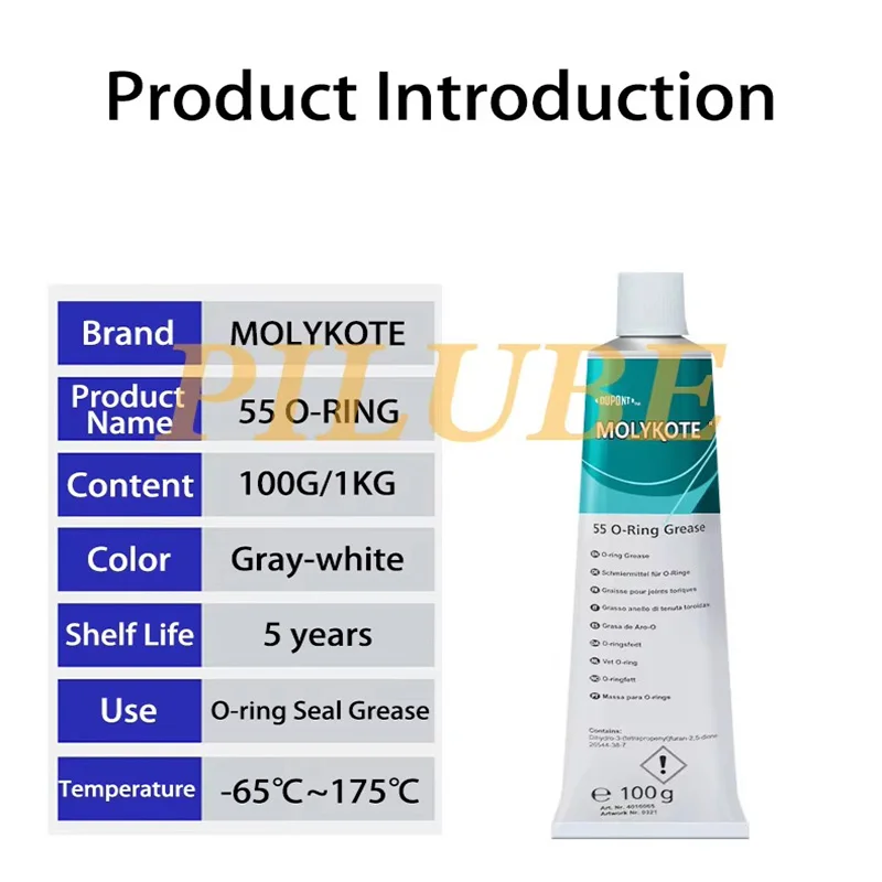 MOLYKOTE 55 O-Ring Silicone Grease for Rubber Elastomer Seals Gaskets Aerospace Industrial Equipment Original Product