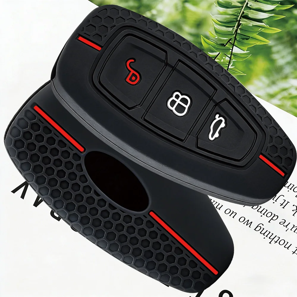 Premium Soft Silicone Car Key Case Cover for Ford ST Line Fiesta Focus Mondeo Ecosport Kuga Edge Escape Metallic Accessories