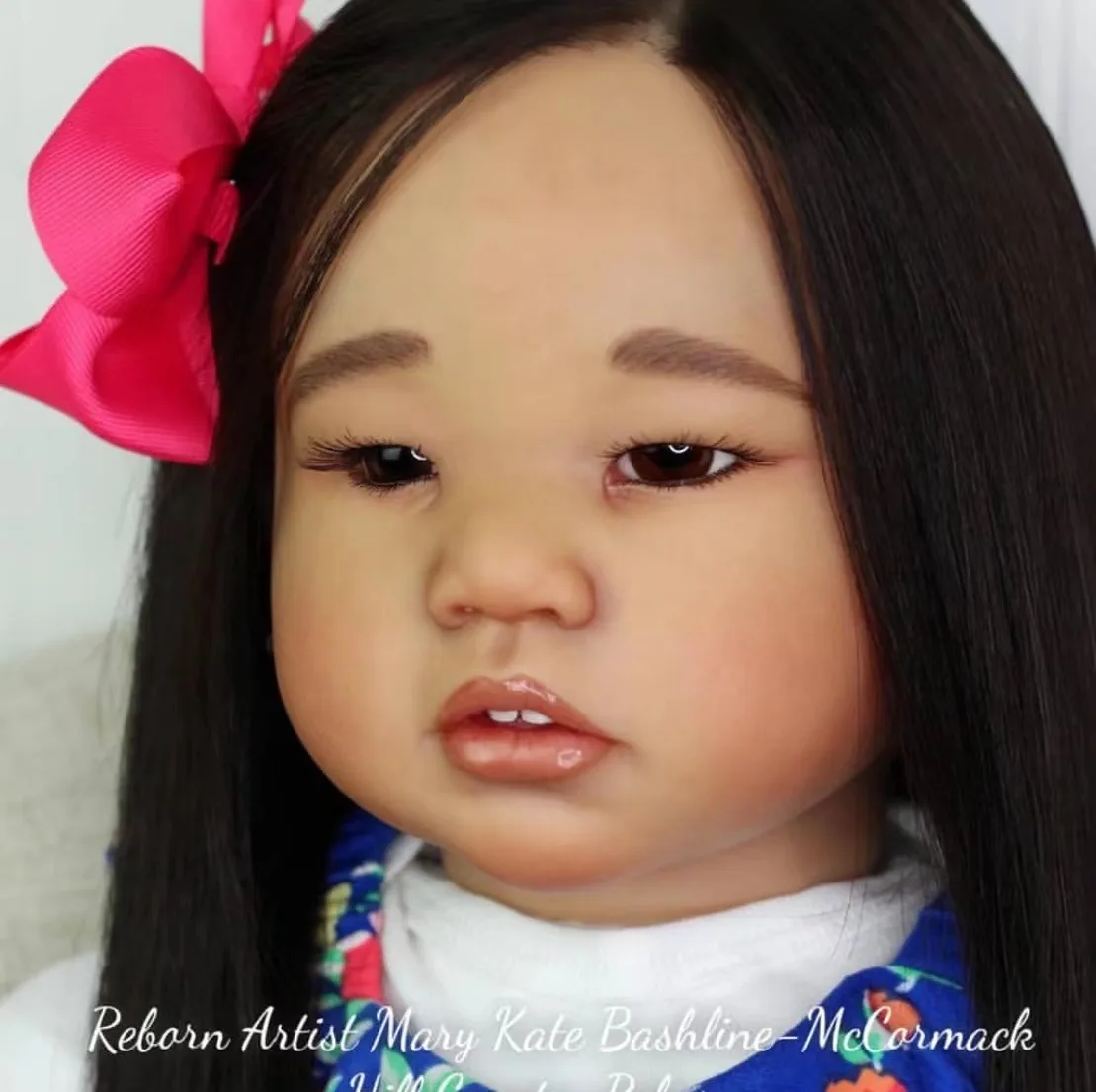 

FBBD Customized 2versionsLimited Supply28inch Reborn Baby Amaya With Hand-Rooted Black Hair Already Finished Doll Christmas Gift