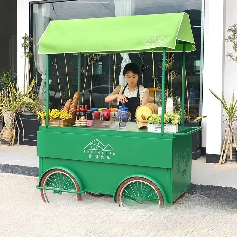 Lhh1 night market stall trolley bazaar gourmet mobile trolley mobile stall truck