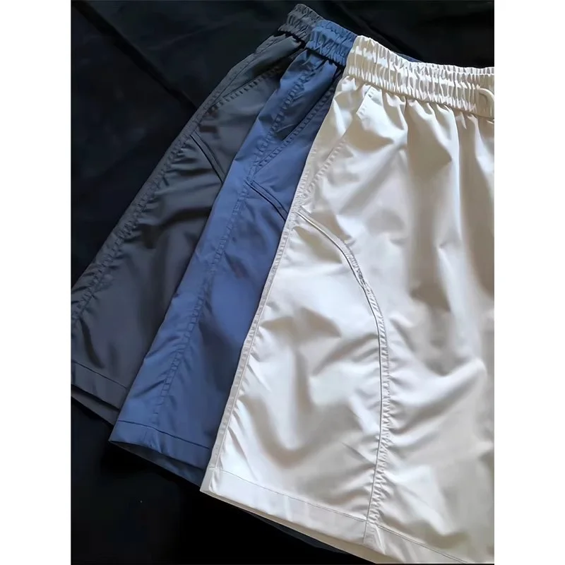 

American Style Basketball Shorts Men's Slim Fit Five-Quarter Length Lightweight Casual Loose Quick Dry Trendy Polyester Fiber