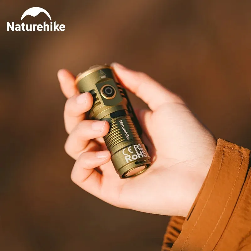 

Фонарик Naturehike туристический Портативный Яркий, легкий уличный фонарь из алюминиевого материала, зарядка Type-C, длительный срок службы