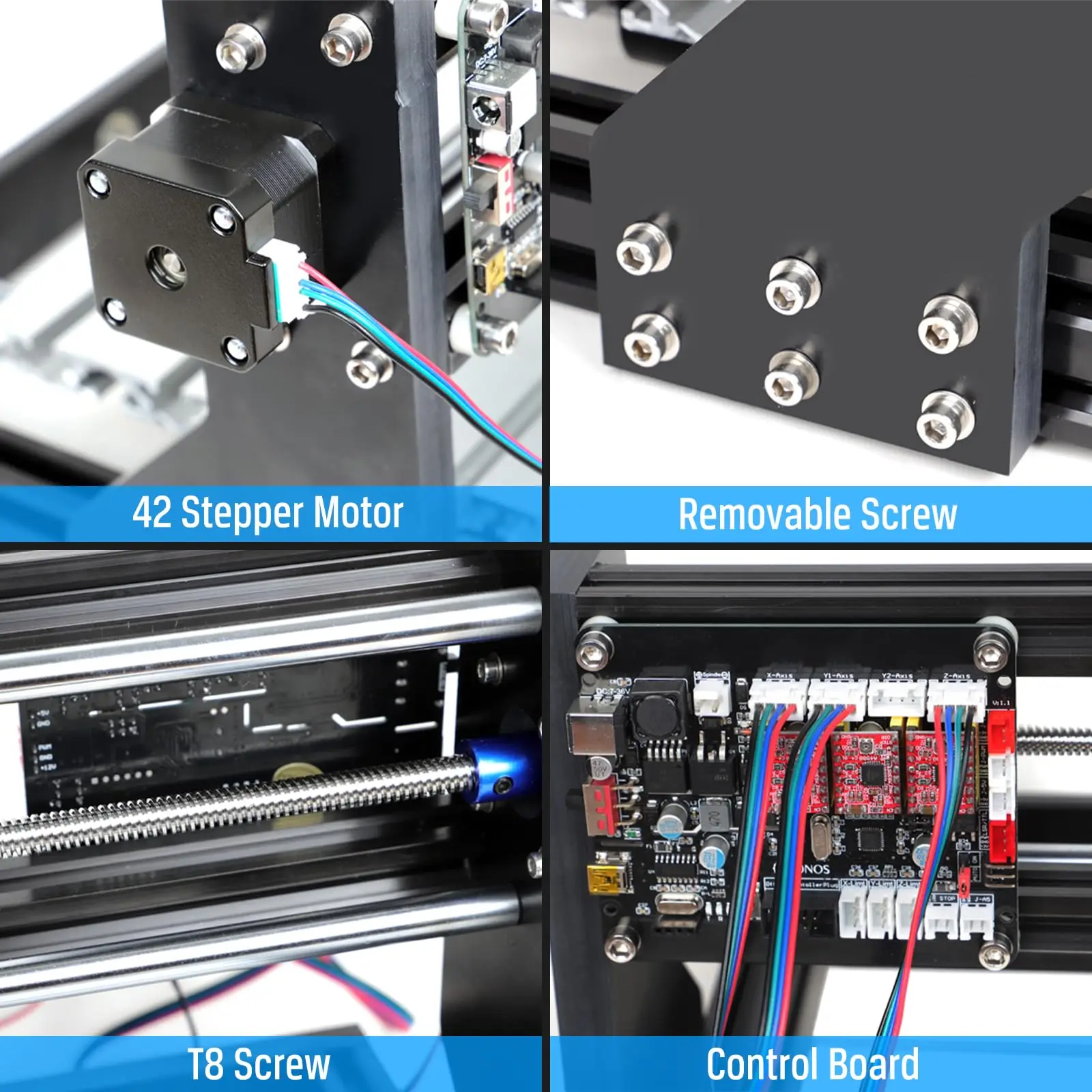 Máquina de grabado láser CNC 3018pro, enrutador de 40W, GRBL, Control fuera de línea ER11 para madera, PCB, PVC, acrílico, cuero, bambú, Metal, MDF