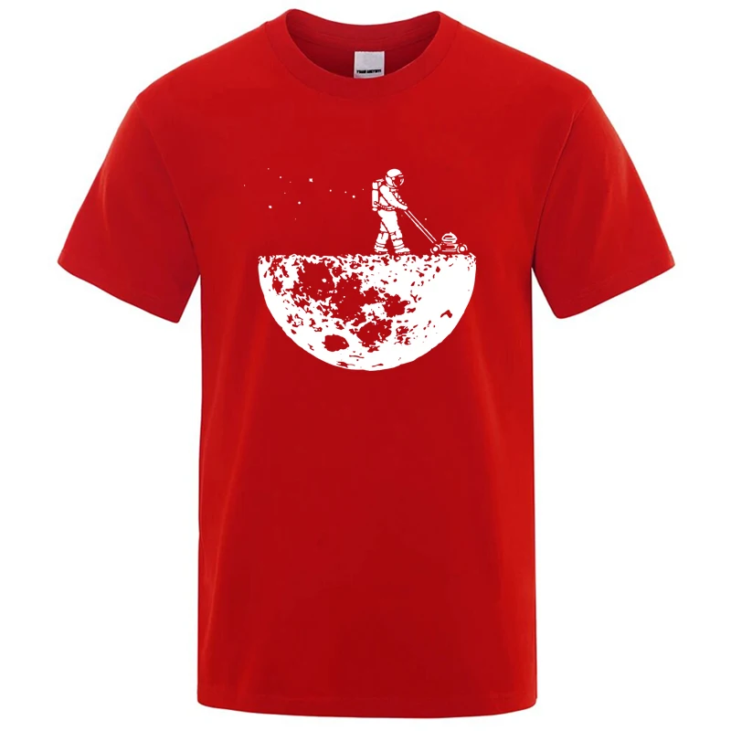 Mannen T-shirt Hoge Kwaliteit Grappige Katoenmix Lunar Cleaner Printing Casual Cool Losse O-hals Mannelijke voor MenT-shirt Hip Hop Tees