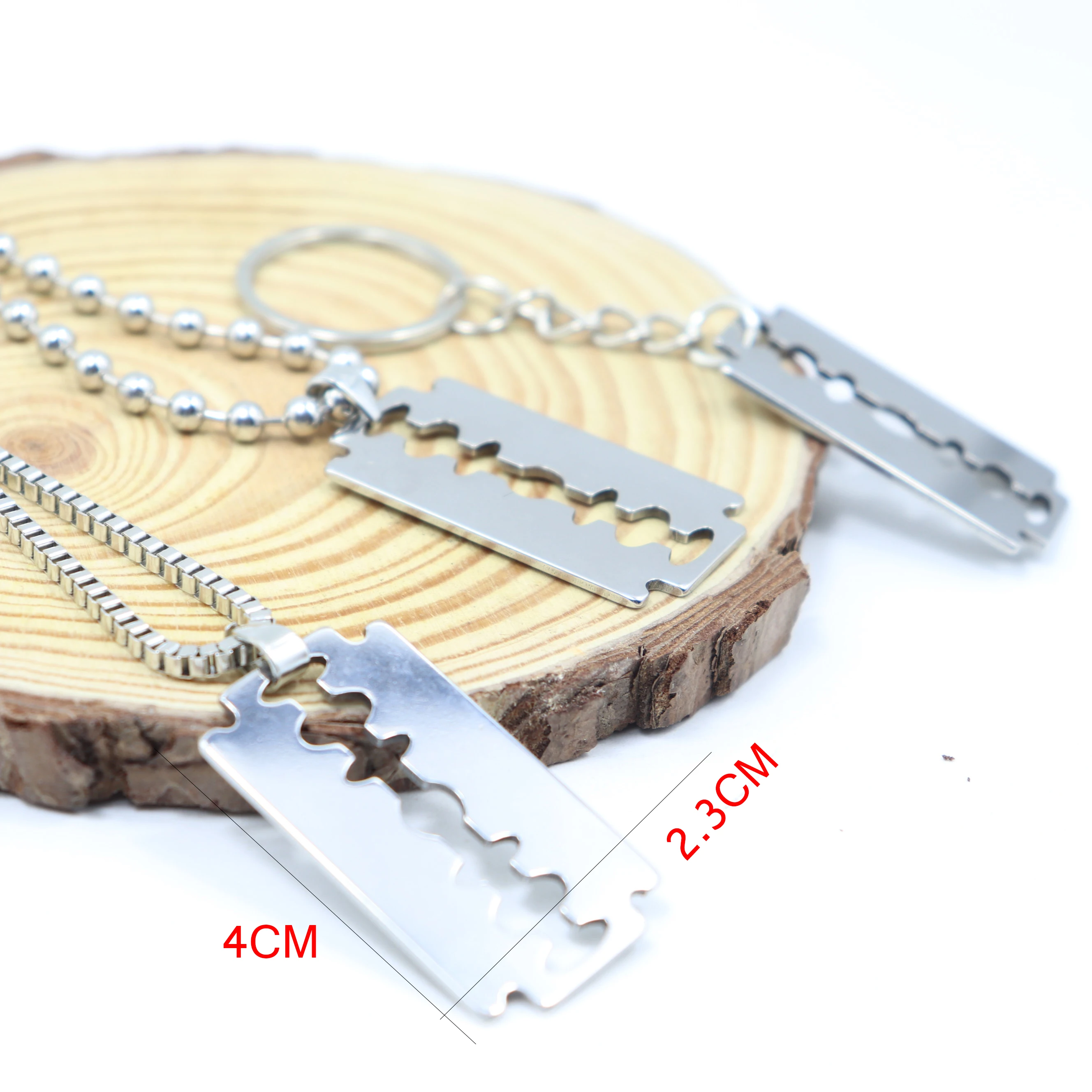 Razor Blade Pendant Necklace for Women Men Punk Gothic Steampunk Accessories Boys Girls Rock Jewelry Chain Necklaces Gifts