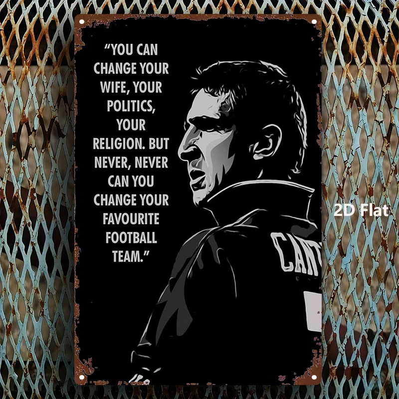 This Is a Flat, Square Metal Sign Featuring Cantona. It'S Ideal for Decorating Spaces Like Homes, Bars, Garages, Clubs