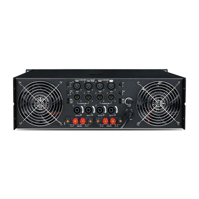 Good Sell 3U 4*1100W Professional Power Amplifier 4 Channel Class H Stereo High Powerful Stage Performance Subwoofer Amplifier