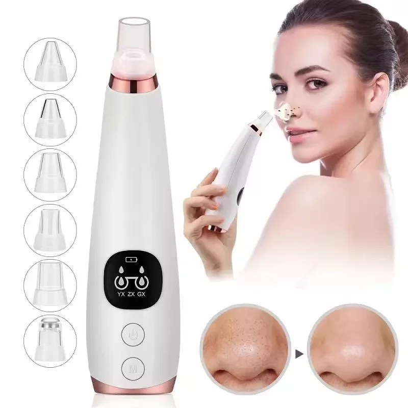 Dispositivo de Limpieza Facial con Modo de Succión - Limpiador de Poros al Vacío para Eliminar Puntos Negros y Piel Muerta con Carga USB