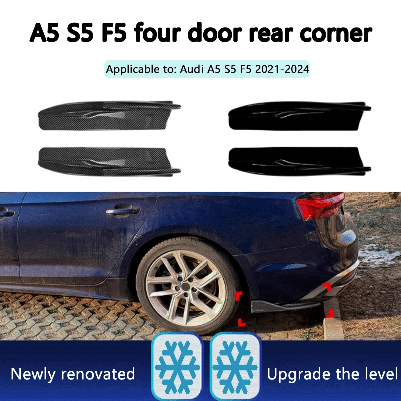 Suitable for Audi A5 S5 F5 later Sline Sportback 2021-2024 four door rear corner modification accessories