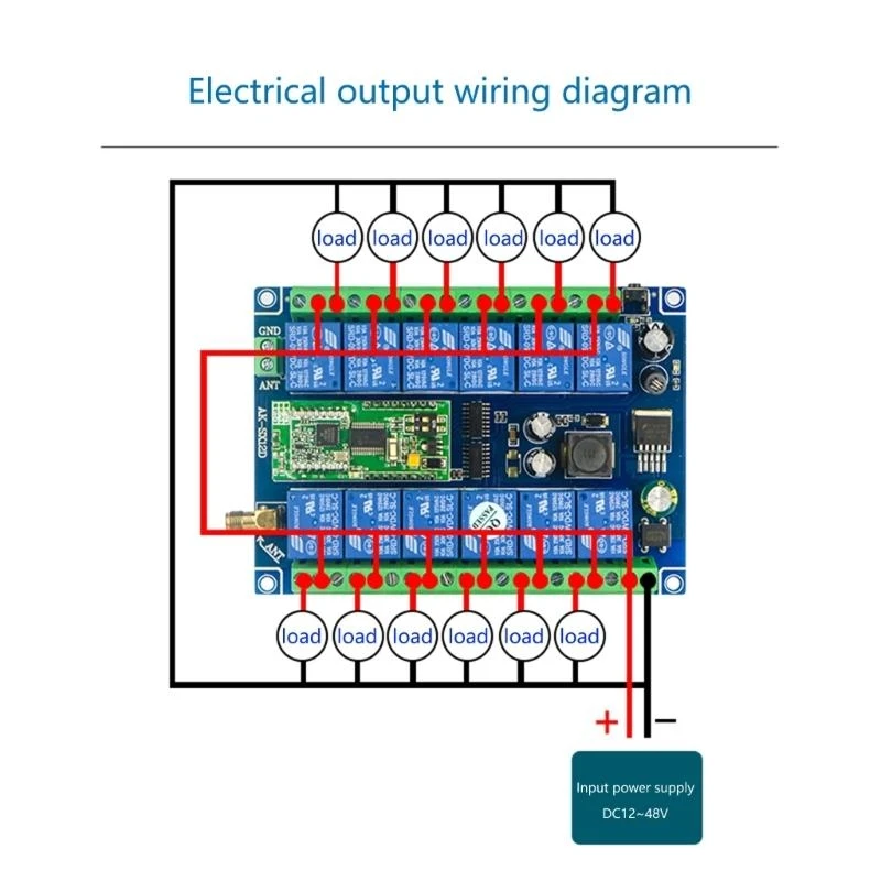 433MHz DC12V-36V Remote Switches Set Wireless Remote Controller for Water Support Multiple Working Modes