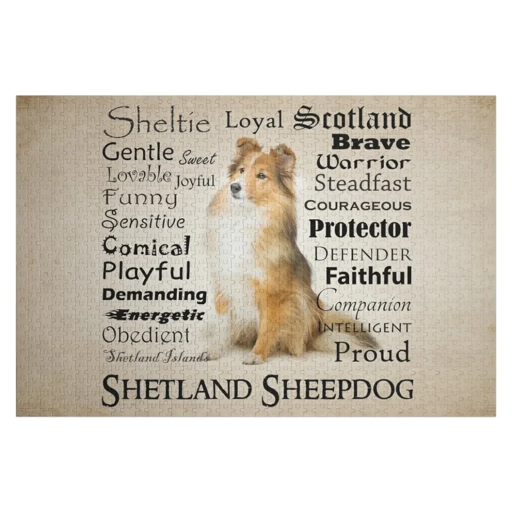 Sheltie Traits Jigsaw Puzzle Photo Custom Personalized Gift Puzzle