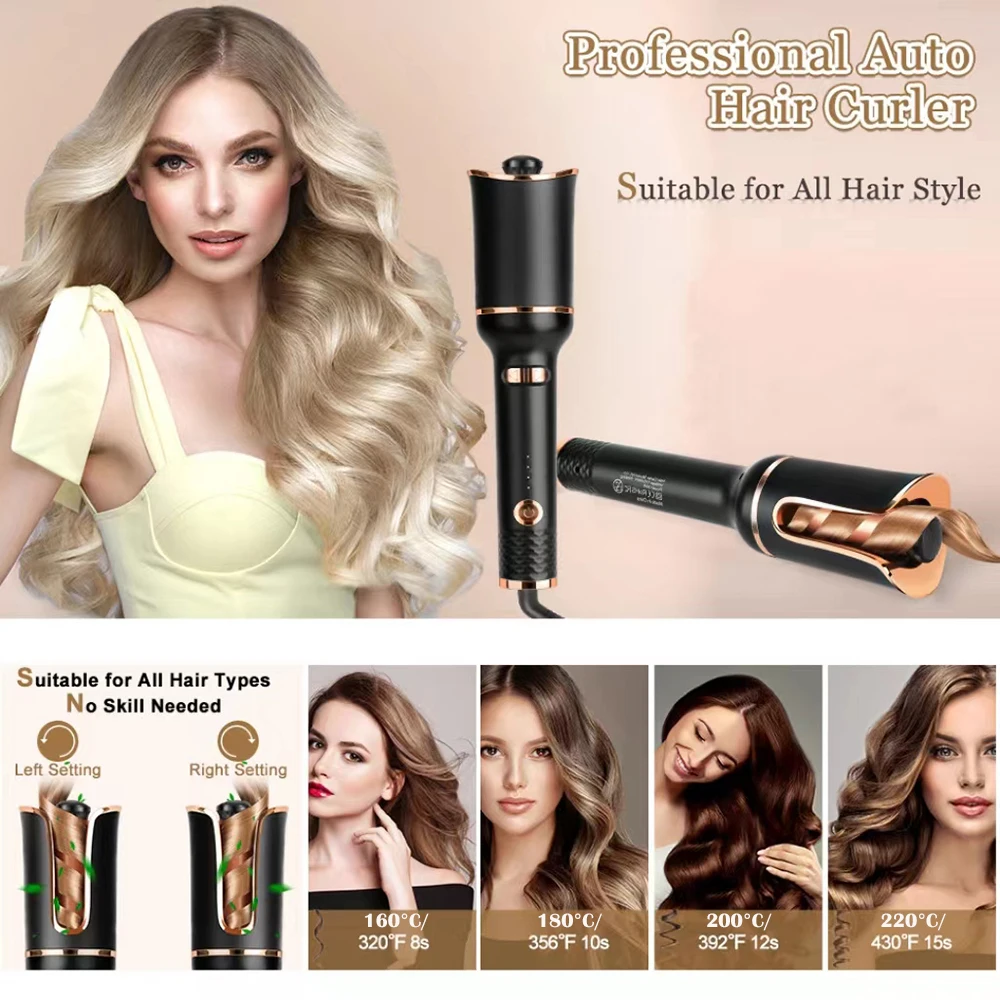 Automatic Hair Curler Auto Hair Curling Iron Ceramic Rotating Air Curler Air Spin Wand Styler Curl Machine Magic Hair Curler