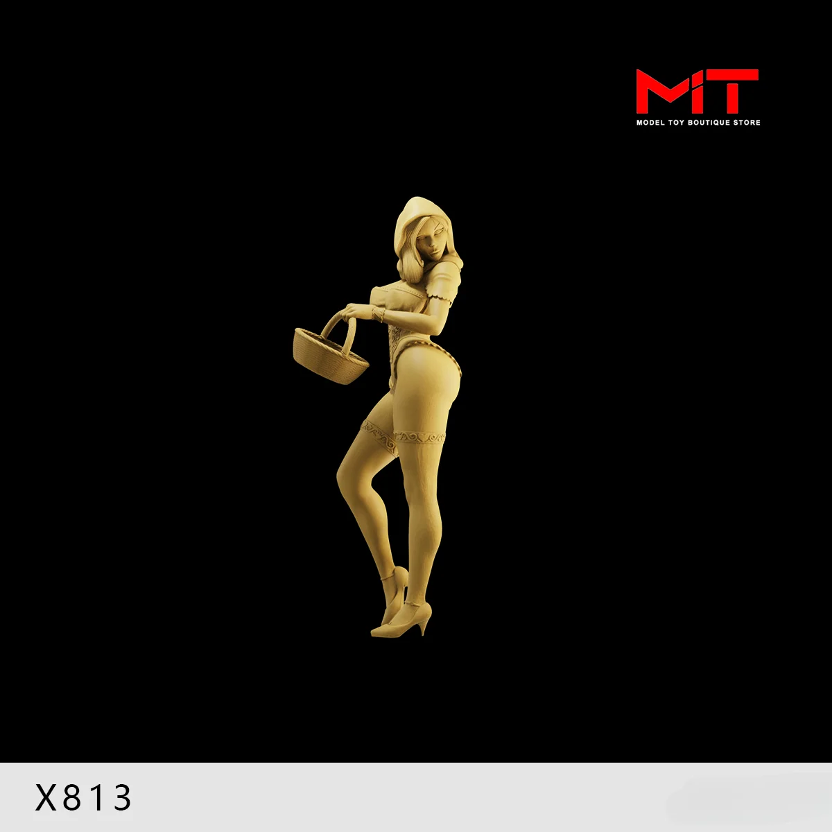 Magic Girl Picking Mushrooms Figuras Boneca, Modelo de Diorama, Adereços Criativos, Miniaturas, Presente, 1/64, 1/43, 1/35