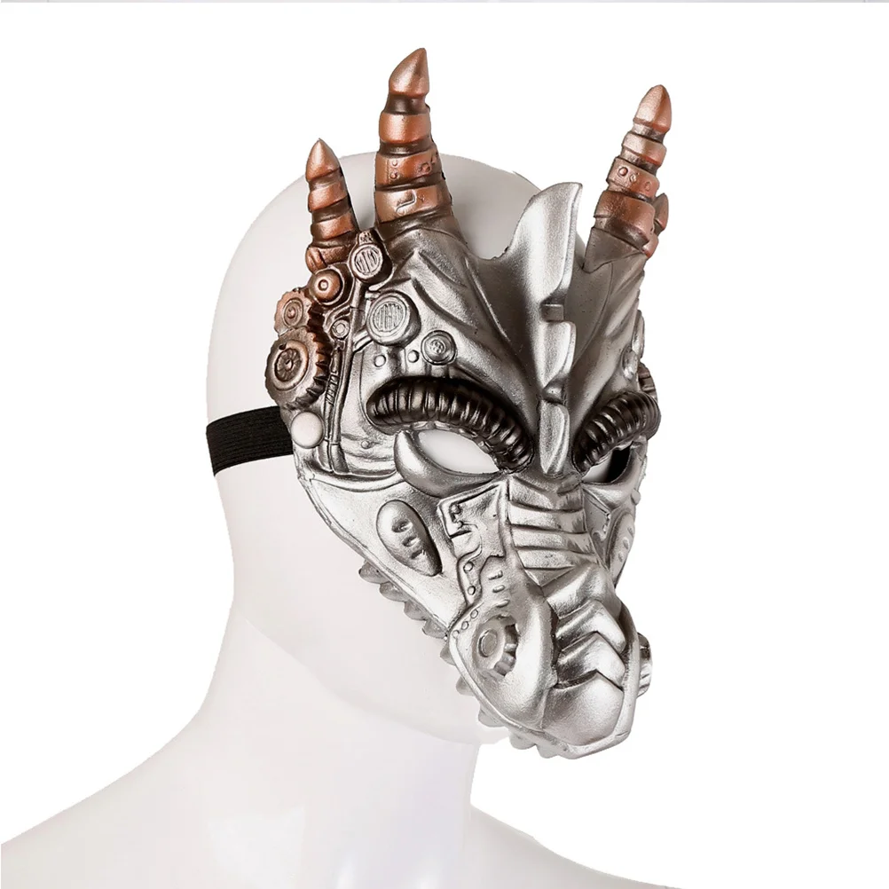 

1pc Animal Dragon Mask Red Stereoscopic Design Party Props For Halloween Costume Masquerade Festival Performance Cosplay Kids