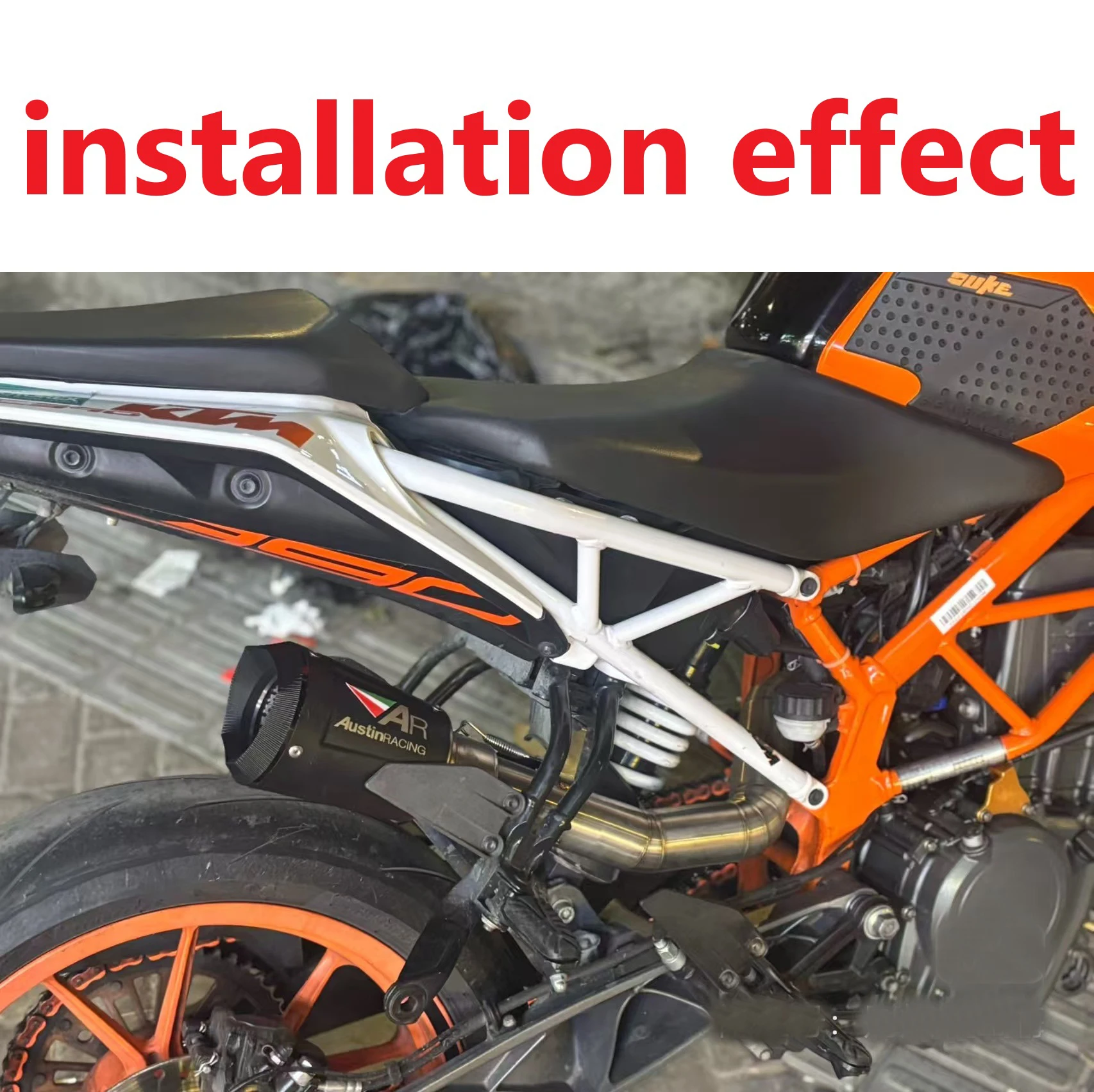 51MM High position Middle Link Pipe Motorcycle Exhaust System Escape For KTM Duke 125 250 390 KTM RC390 RC250 2017-2021 - view 6