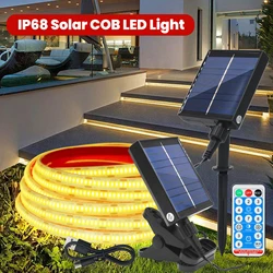 IP68 Wodoodporna taśma LED COB 12V Solarne oświetlenie zewnętrzne LED Wysoka gęstość 320 diod LED / m Elastyczna taśma LED COB Solarne oświetlenie ogrodowe