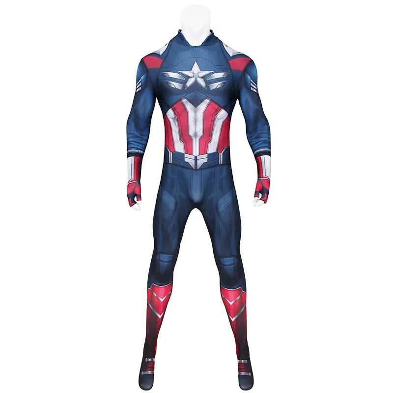 

New Avengers Captain America Cosplay Jumpsuit Cosplay Costume Superhero Adult Halloween Carnival Party Show Bodysuit