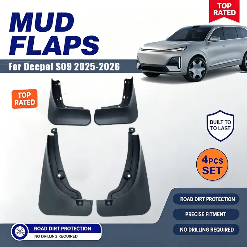 For Deepal S09 2025-2026 4PCS Mud Flaps Splash Guards Front Rear Wheel Fender Mudguards Car Exterior Protection Accessories